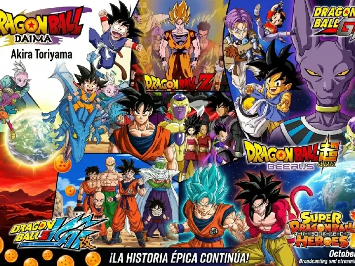 Dragon Ball, Z, GT, Kai, Super, Beerus, Daima, Heroes, Películas y Especiales
