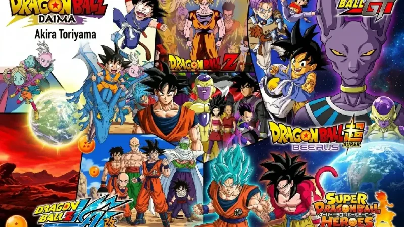 Dragon Ball, Z, GT, Kai, Super, Beerus, Daima, Heroes, Películas y Especiales